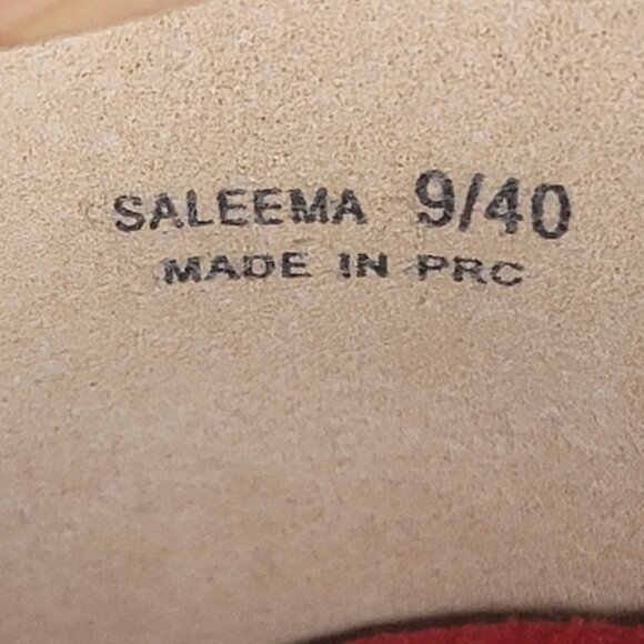 CL by Laundry Saleema Suede Ballet Flats Shoes in Chili Red. Size 9 - Picture 5 of 7